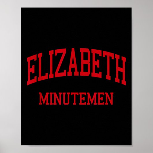 Elizabeth High School Hs Elizabeth Nj Retro  Poster (Voorkant)