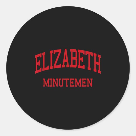 Elizabeth High School Hs Elizabeth Nj Retro Ronde Sticker (Voorkant)