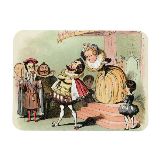 Elizabeth I (1533-1603): met Robert Devereux, twee Magneet (Horizontaal)