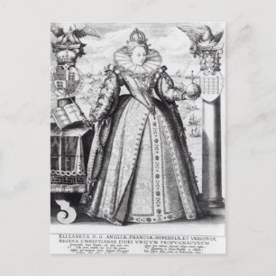Elizabeth I 1596 Briefkaart