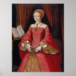 Elizabeth I als prinses William Scrots Poster