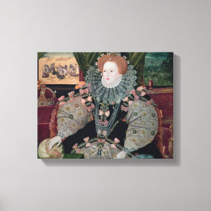 Elizabeth I, Armada Portrait, c.1588 Canvas Afdruk