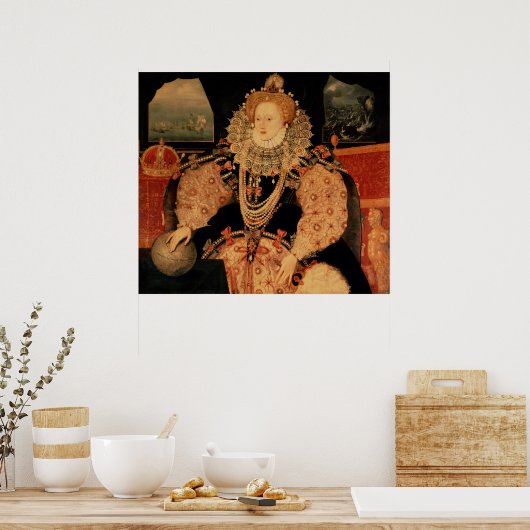 Elizabeth I, Armada portret, c.1588 Poster (Keuken)