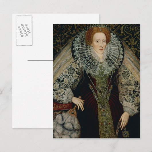 Elizabeth I, c.1585-90 Briefkaart (Voorkant / Achterkant)