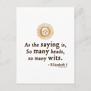 Elizabeth I Citaat op Wijzen Briefkaart