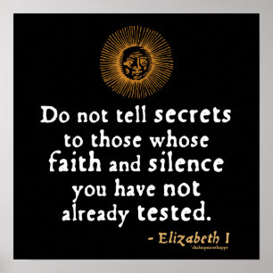 Elizabeth I Citaat over vertrouwen Poster