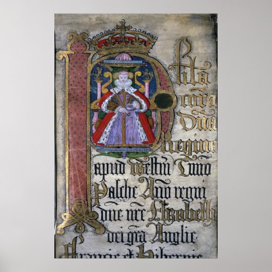Elizabeth I, Coram Rege Rolls Poster (Voorkant)