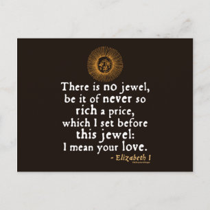 Elizabeth I "Golden Speech"-citaat Briefkaart