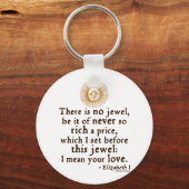 Elizabeth I "Golden Speech"-citaat Sleutelhanger (Voorkant)