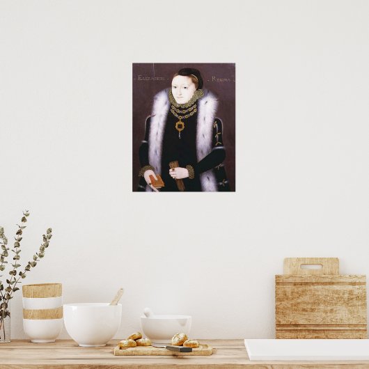 ELIZABETH I, KEEN VAN ENGLAND (CLOPTON PORTRAIT) POSTER (Keuken)