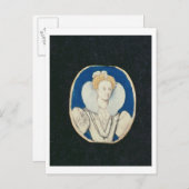 Elizabeth I, miniatuurportret, (onafgewerkt) Briefkaart (Voorkant / Achterkant)