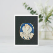 Elizabeth I, miniatuurportret, (onafgewerkt) Briefkaart (Staand voorkant)