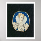 Elizabeth I, miniatuurportret, (onafgewerkt) Poster (Voorkant)