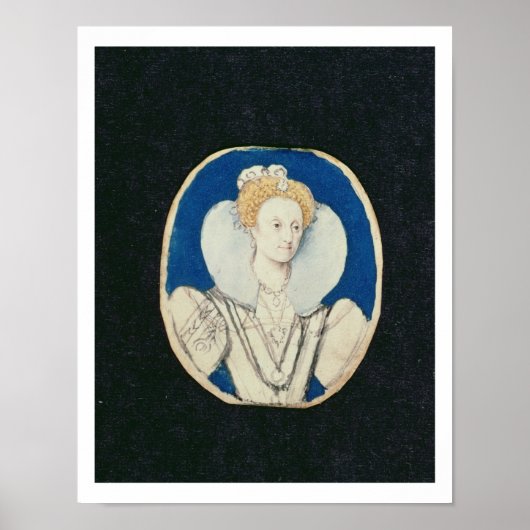 Elizabeth I, miniatuurportret, (onafgewerkt) Poster (Voorkant)