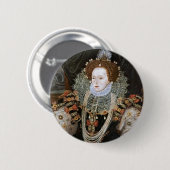 Elizabeth I Portrait Ronde Button 5,7 Cm (Voorkant /achterkant)