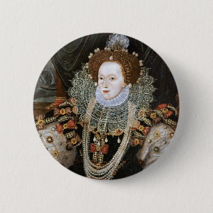 Elizabeth I Portrait Ronde Button 5,7 Cm