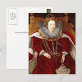 Elizabeth I Red Robes Briefkaart (Voorkant / Achterkant)