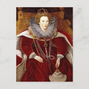 Elizabeth I Red Robes Briefkaart