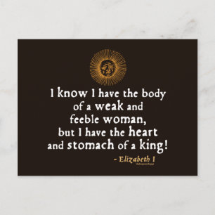 Elizabeth I Tilbury Quote Briefkaart