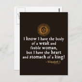 Elizabeth I Tilbury Quote Briefkaart (Voorkant / Achterkant)
