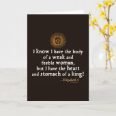 Elizabeth I Tilbury Quote Kaart (Gele Bloem)