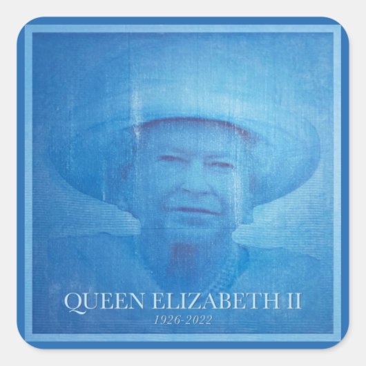 Elizabeth II 1926-2022 Vierkante Sticker (Voorkant)