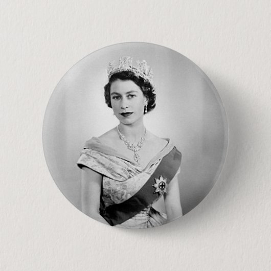 Elizabeth II koningin van Engeland Ronde Button 5,7 Cm (Voorkant)