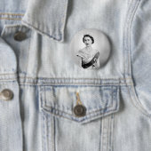 Elizabeth II koningin van Engeland Ronde Button 5,7 Cm (In situ)