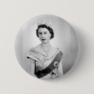 Elizabeth II koningin van Engeland Ronde Button 5,7 Cm