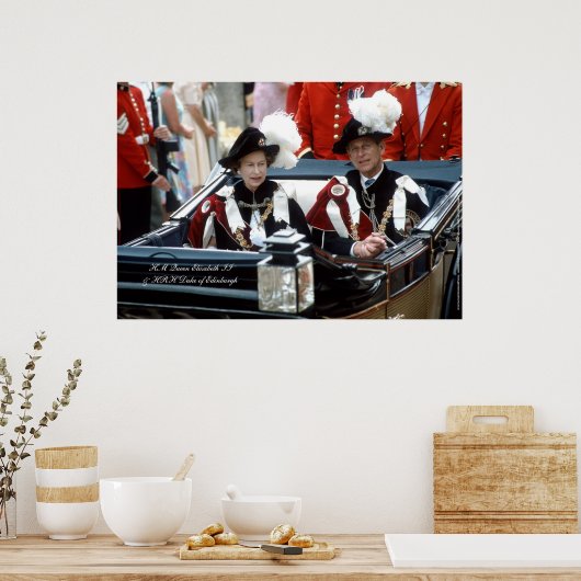 Elizabeth II & Prince Philip 1986 Poster (Keuken)