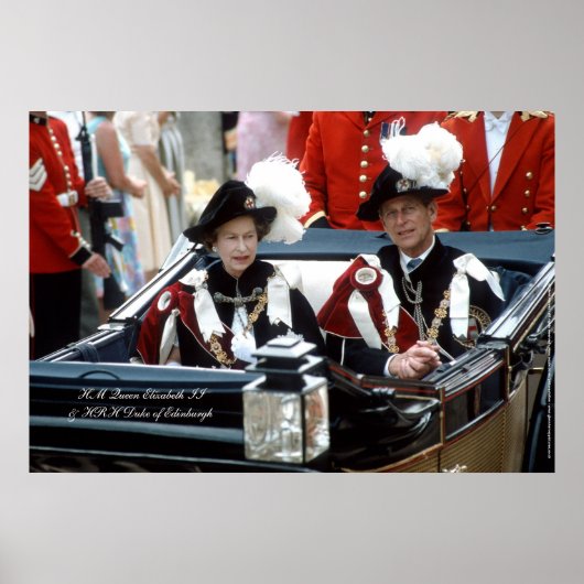 Elizabeth II & Prince Philip 1986 Poster (Voorkant)