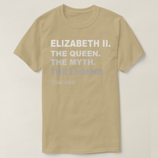 Elizabeth II Queen Legend British Crown Platinum J T-shirt (Design voorkant)