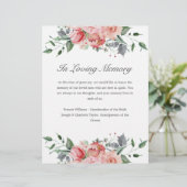 Elizabeth in Loving Memory Wedding Sign (Staand voorkant)