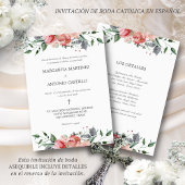 Elizabeth Invitacion de Boda Catolica Wedding Kaart