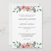 Elizabeth Invitacion de Boda Catolica Wedding Kaart (Voorkant)