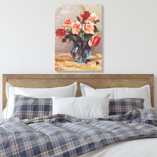 Elizabeth J. Grafin von Attems Stilllife met Ros Canvas Afdruk (Insitu (Slaapkamer))