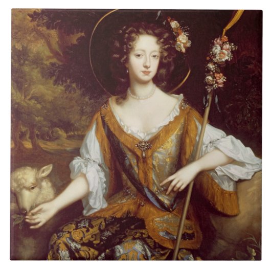 Elizabeth Jones, Countess of Kildare, c.1684 (olie Tegeltje (Voorkant)