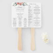 Elizabeth Katholiek Wedding Programma met Massa Handwaaier (Voorkant en achterkant)