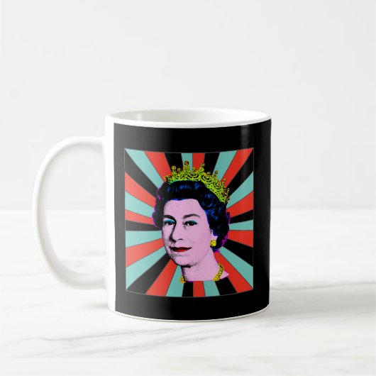 Elizabeth Koningin van Engeland Sun Queen Koffiemok (Links)
