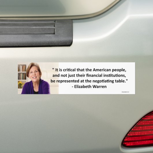 Elizabeth kritiek Warren - Bumpersticker (Op auto)