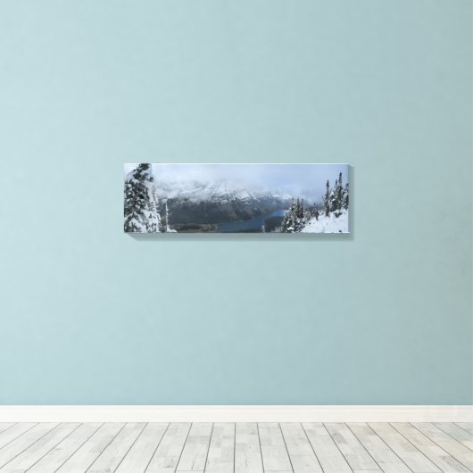 Elizabeth Lake 3 - Glacier Nationaal Park Canvas Afdruk (Insitu (Houten vloer))