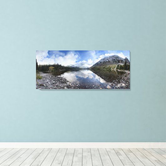 Elizabeth Lake - Glacier National Park Canvas Afdruk (Insitu (Houten vloer))