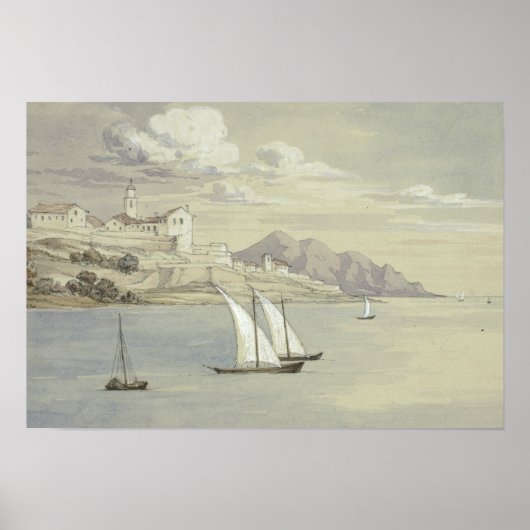 Elizabeth Murray - Portofino uit het Zee, Genua Poster (Voorkant)