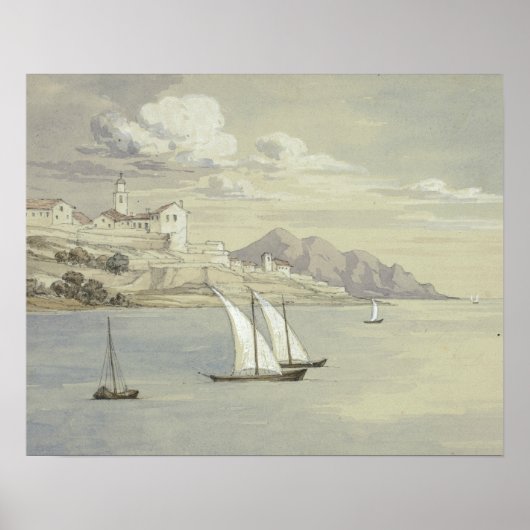 Elizabeth Murray - Portofino uit het Zee, Genua Poster (Voorkant)