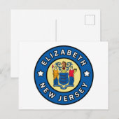 Elizabeth New Jersey Briefkaart (Voorkant / Achterkant)