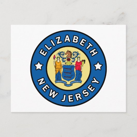 Elizabeth New Jersey Briefkaart (Voorkant)