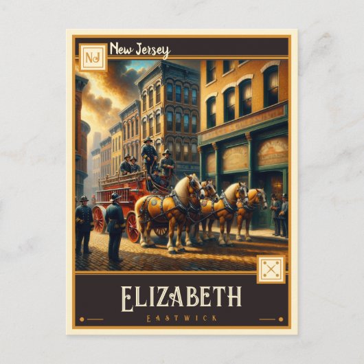 Elizabeth, New Jersey |  Briefkaart (Voorkant)