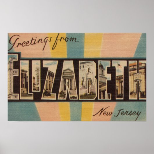 Elizabeth, New Jersey - Grote Letter-scènes Poster (Voorkant)