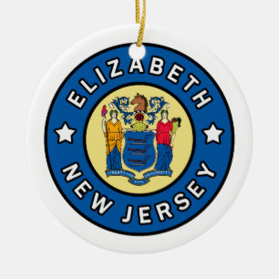 Elizabeth New Jersey Keramisch Ornament