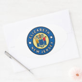 Elizabeth New Jersey Ovale Sticker (Envelop)